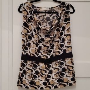 Printed sleeveless top